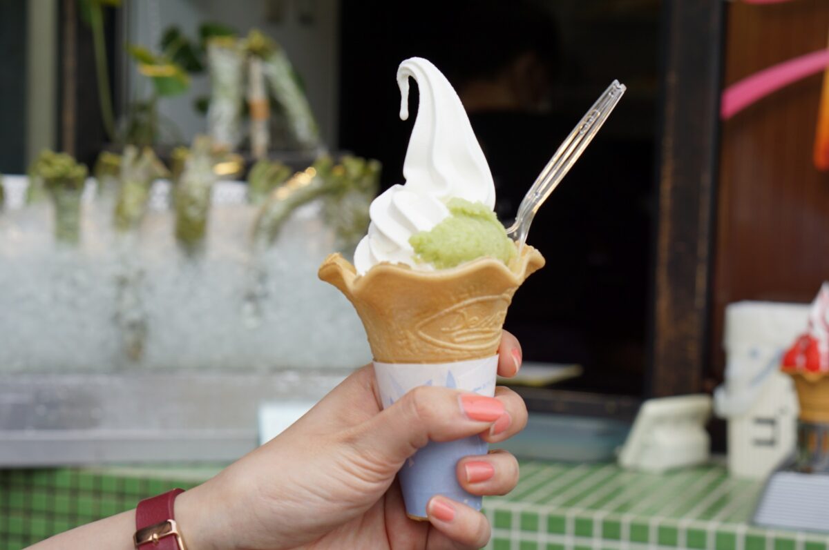 wasabi soft ice cream